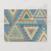 Outdoor Geo X | Blue Tribal Indian Pattern