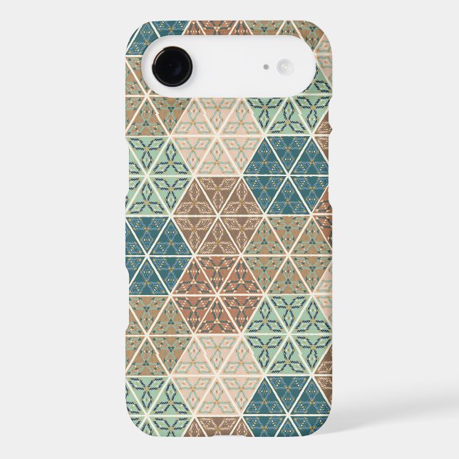 Outdoor Geo XI | Blue & Green Tribal Pattern Case-Mate iPhone Case (Back)