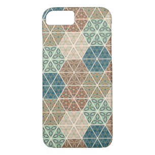 Outdoor Geo XI   Blue & Green Tribal Pattern iPhone 8/7 Case