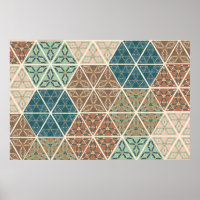 Outdoor Geo XI | Blue & Green Tribal Pattern