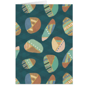 Outdoor Geo XII Blue & Green Geometric Pattern