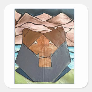 Outdoor Guy Square Sticker