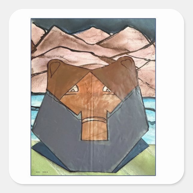 Outdoor Guy Square Sticker (Front)