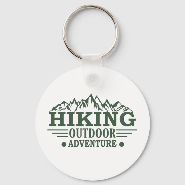 Outdoor hike hikers hiking adventure  key ring (Front)