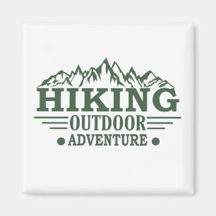 Outdoor hike hikers hiking adventure magnet