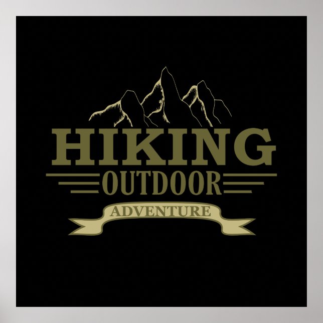 Outdoor hike hikers hiking adventure  poster (Front)