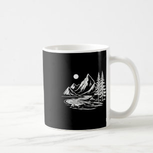 Outdoor Hiking In The Mountains At Night Exploring Coffee Mug