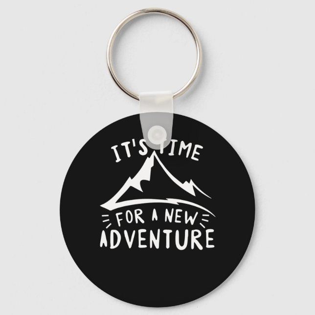 Outdoor Hiking Lover Time New Adventure Key Ring (Front)