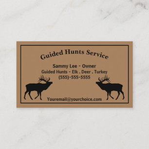 Outdoor Hunting Guide Service Professional Busines Business Card
