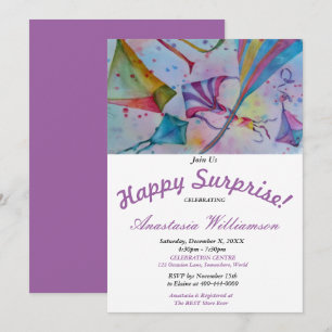OUTDOOR KITE FLYING SURPRISE PARTY INVITATION