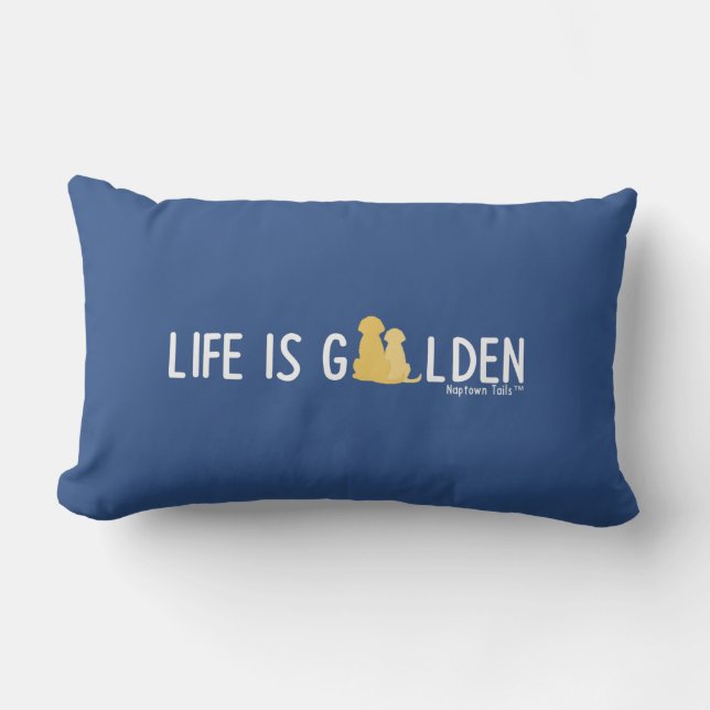 Outdoor Life is Golden Throw Pillow, Housewarming  Lumbar Cushion (Front)