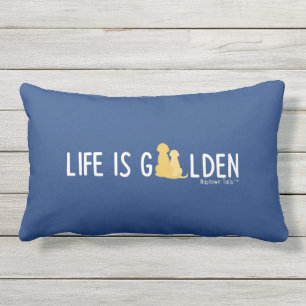 Outdoor Life is Golden Throw Pillow, Housewarming  Lumbar Cushion