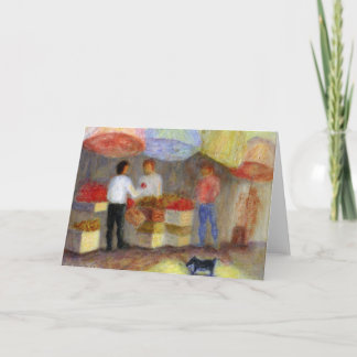 Outdoor Market, Greeting Card