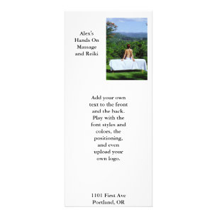 Outdoor massage rack card