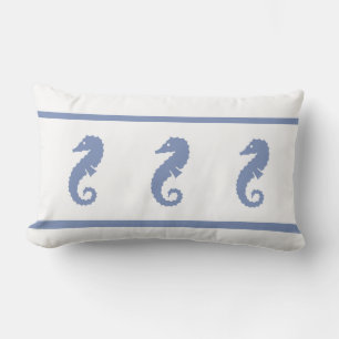 Outdoor medium blue and white  SEAHORSE Outdoor Cushion