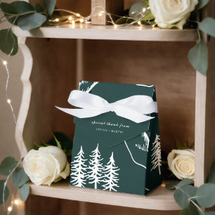 Outdoor Mountain Pine Tree Wedding Favour Box