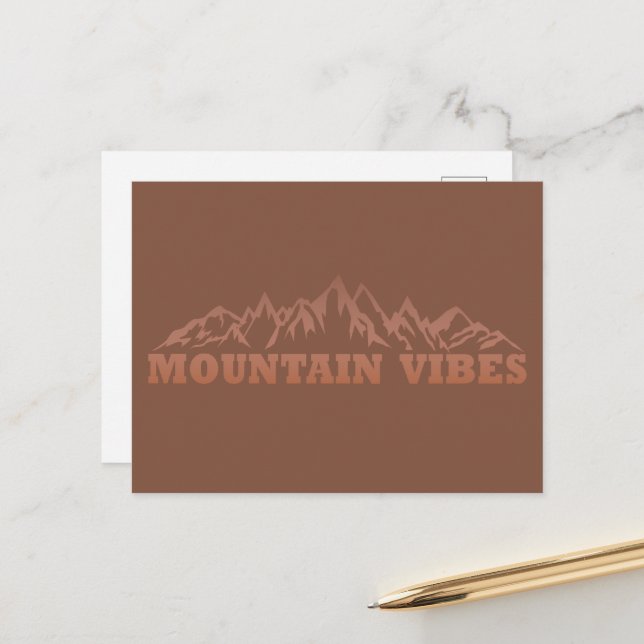 Outdoor mountain vibes adventure holiday postcard (Front/Back In Situ)