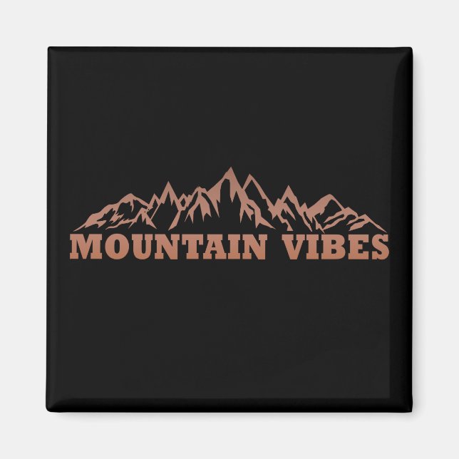 Outdoor mountain vibes adventure magnet (Front)