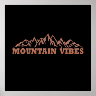 Outdoor mountain vibes adventure poster