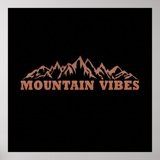Outdoor mountain vibes adventure poster (Front)