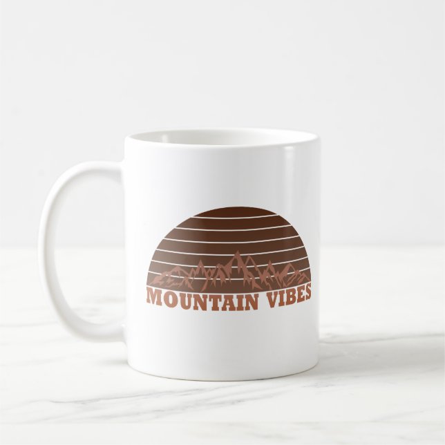 Outdoor mountain vibes hiking lover coffee mug (Left)