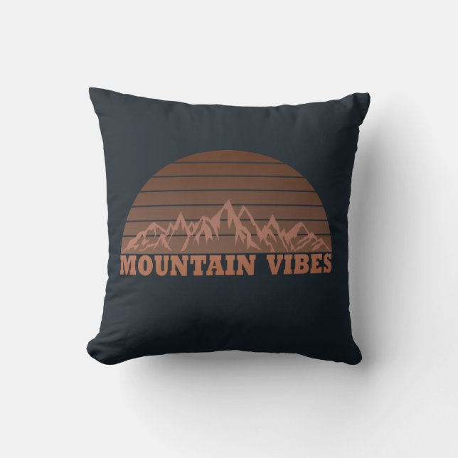 Outdoor mountain vibes hiking lover cushion (Front)