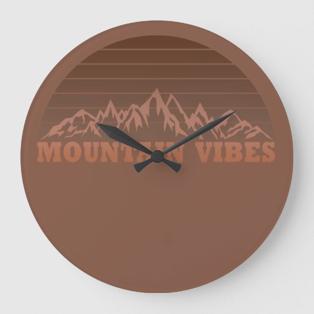 Outdoor mountain vibes hiking lover large clock (Front)