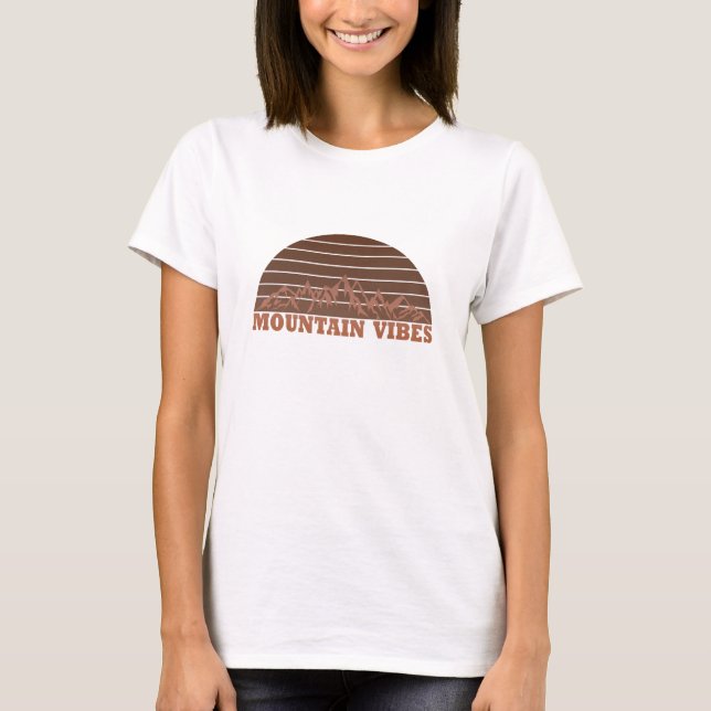 Outdoor mountain vibes hiking lover T-Shirt (Front)