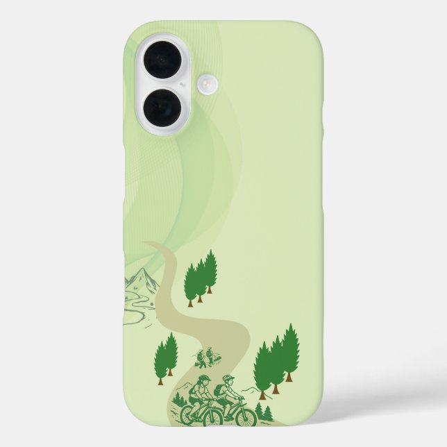 Outdoor MTB Rider Silhouette Design Case-Mate iPhone Case (Back)