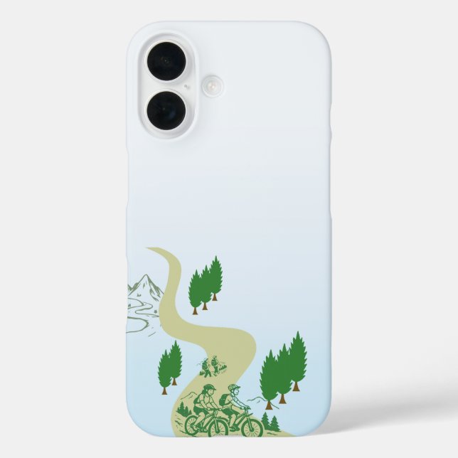 Outdoor MTB Rider Silhouette Design Case-Mate iPhone Case (Back)