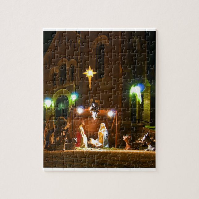 Outdoor nativity scene jigsaw puzzle (Vertical)