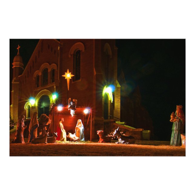 Outdoor nativity scene photo print (Front)