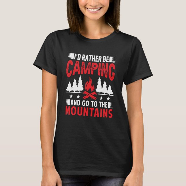 outdoor nature camping in the mountains T-Shirt (Front)