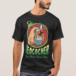 Outdoor Nature Camping People Hiker Geocacher Gps  T-Shirt