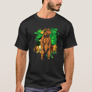 Outdoor Nature Forest Trees Animal  Brown Bear T-Shirt