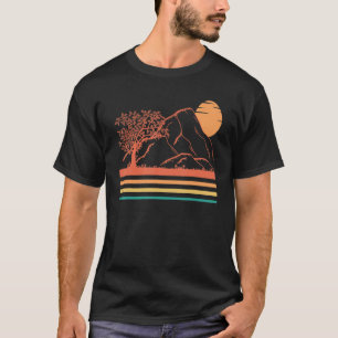 Outdoor Nature Forest With Sunset  Retro Camping H T-Shirt