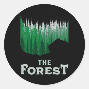 Outdoor Nature Hiking Camping Mountains Funny Gift Classic Round Sticker