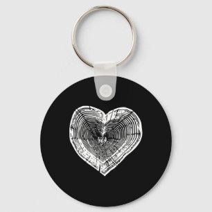 Outdoor Nature Lover Tree Ring Heart Earth Day 1  Key Ring
