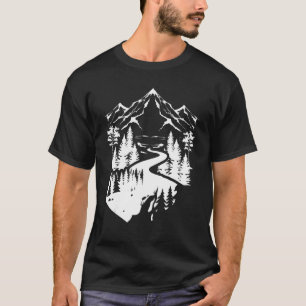 Outdoor Nature Mountains Trees Wildlife Forest Hik T-Shirt