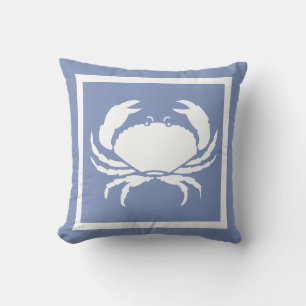 Outdoor Nautical CRAB white sea blue Outdoor Cushion