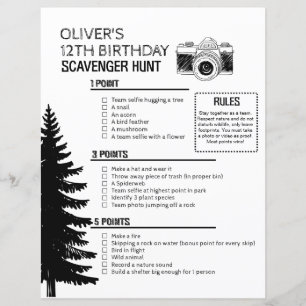 Outdoor Photo Scavenger Hunt, Birthday Game 