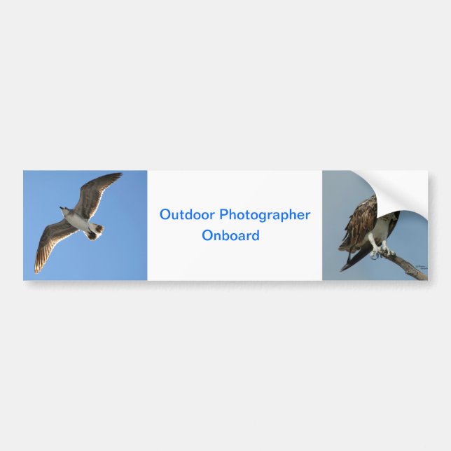 Outdoor photographer onboard Bumper Sticker (Front)