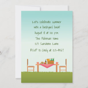 Outdoor Picnic Scene Invitation