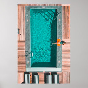 Outdoor pool poster
