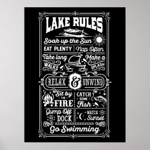 OUTDOOR POSTERS - Lake Rules