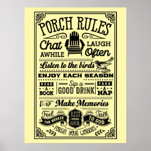 OUTDOOR POSTERS - Porch Rules
