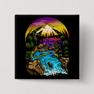 Outdoor Scene 15 Cm Square Badge
