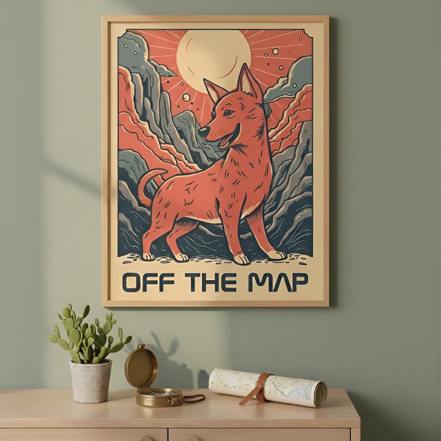 Outdoor Spirit | Mountain Dog Adventure Poster (Lifestyle Shot)