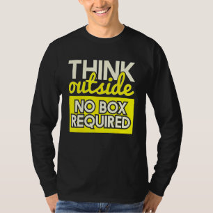 Outdoor Think Outside No Box Hiking Enthusiasts T-Shirt
