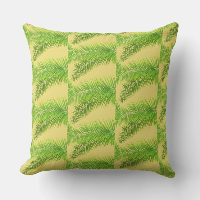 Outdoor Throw Pillow-Palms Cushion (Front)